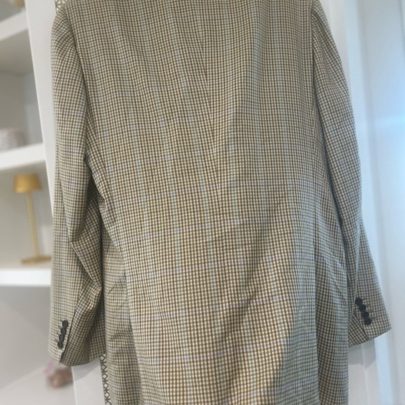 Men's Kiton tan and light blue 100% cashmere blazer! Classic! 52, 7L (US 42) - Picture 11 of 14